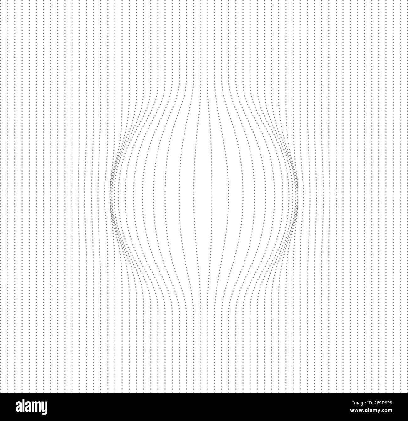 Optische Illusion aufgebläht Ball-Effekt. Linienkugelvektor. 3d-Form Unterlage Linien grafische abstrakte Illustration Stock Vektor
