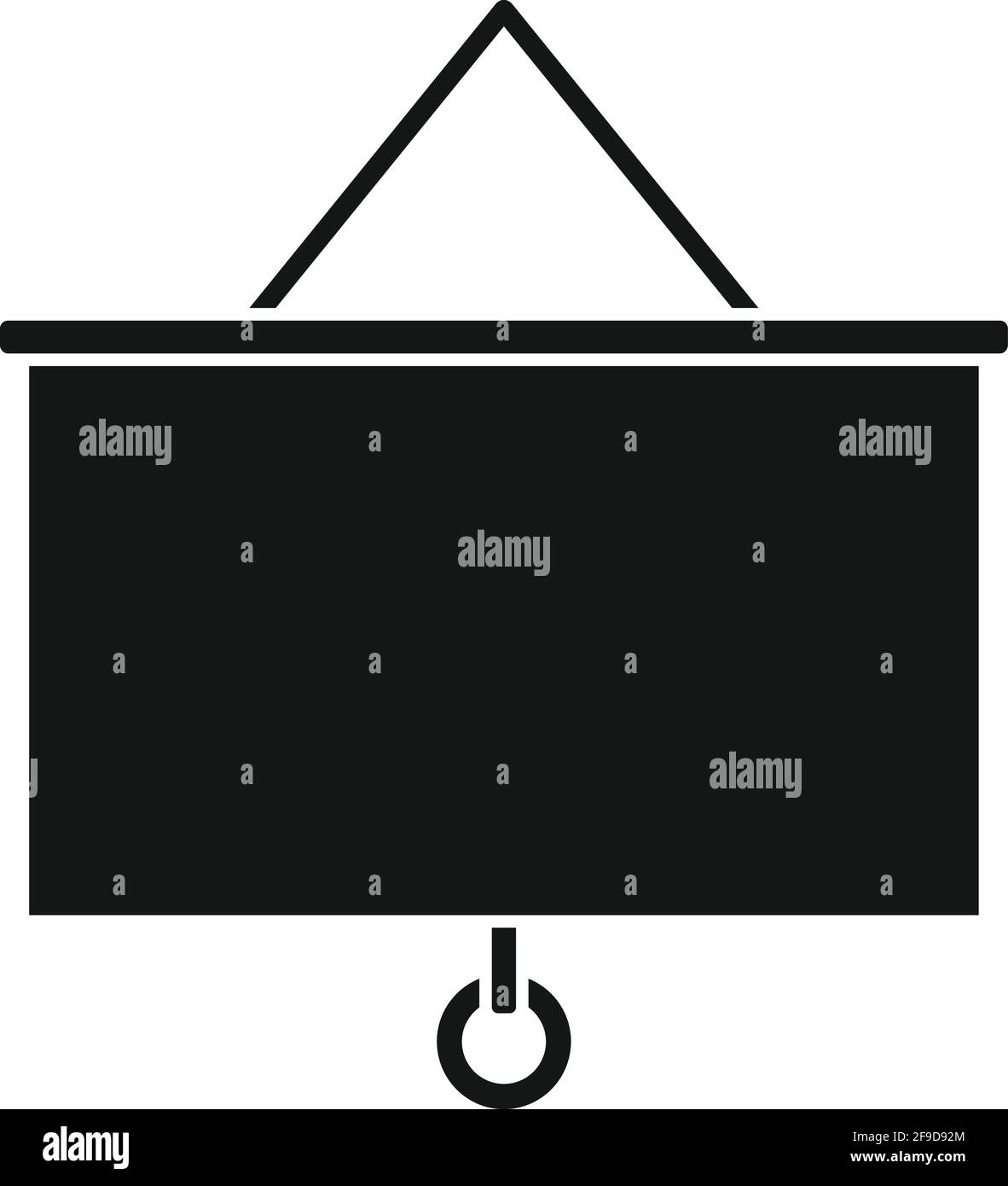 Wandbanner, weißes Symbol, einfacher Stil Stock Vektor