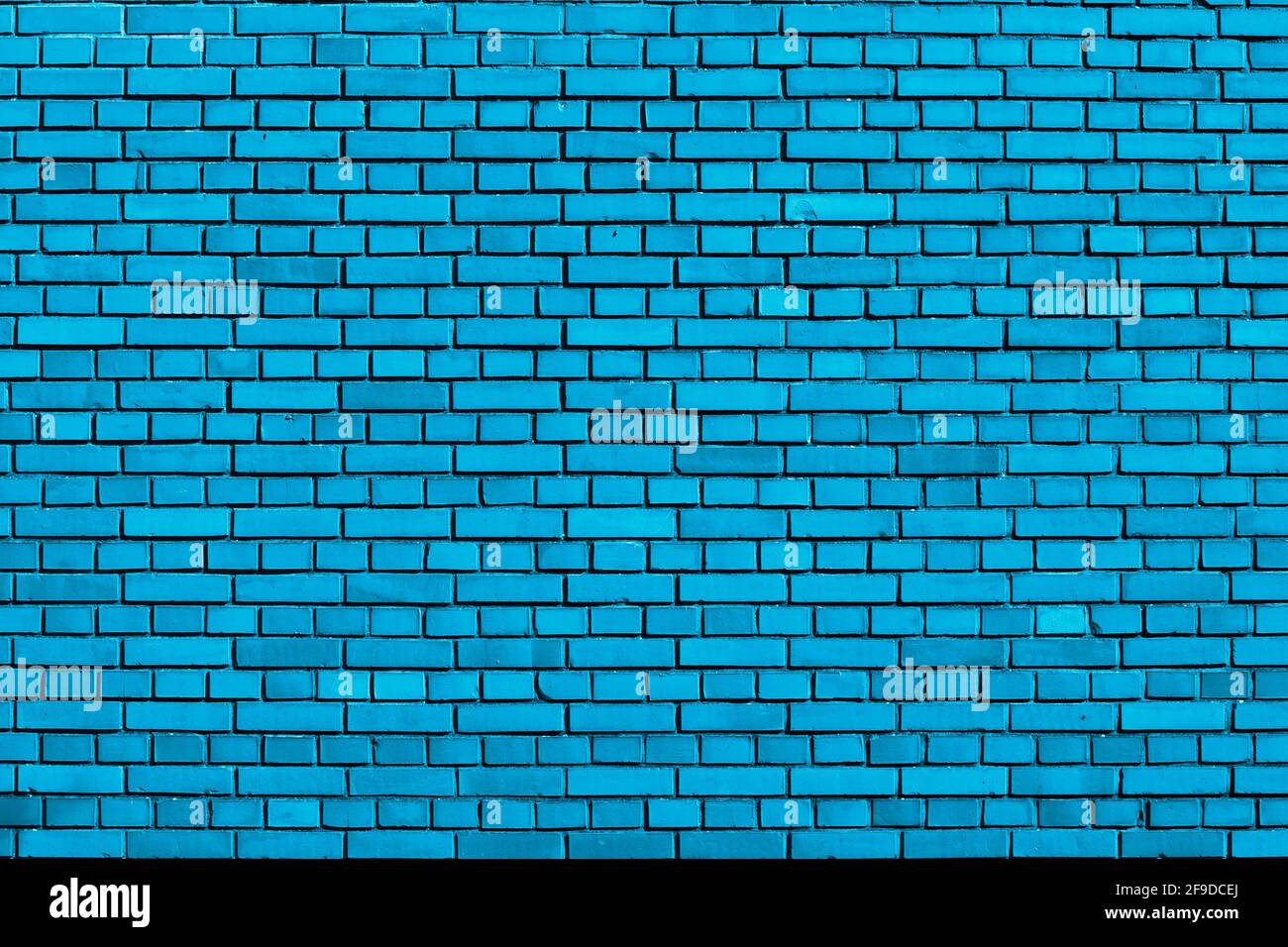 Hellblauer Backstein Wand Hintergrund Stockfoto
