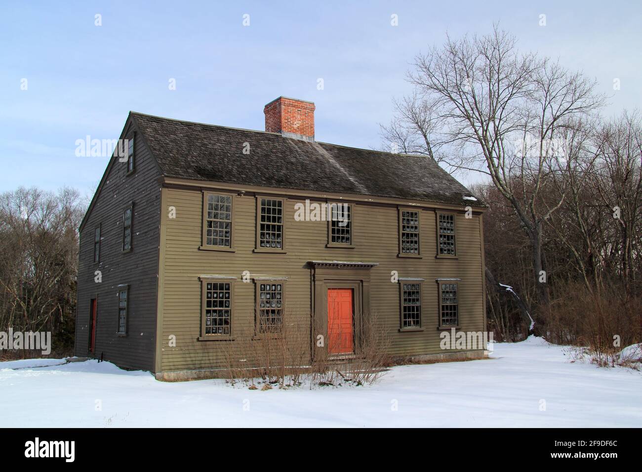 Das Jacob Whitmore-Haus im Minuteman National Historical Park ist einer der wenigen bleibenden Zeugen des Starts der amerikanischen Revolution Stockfoto