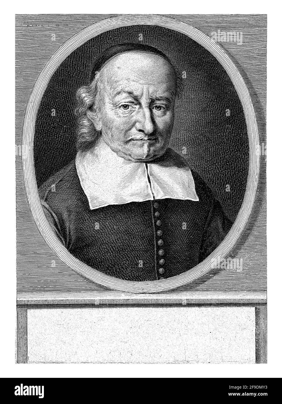 Porträt von Joost van den Vondel im Alter von 84 Jahren, Hendrik Bary, 1657 - 1707 Stockfoto