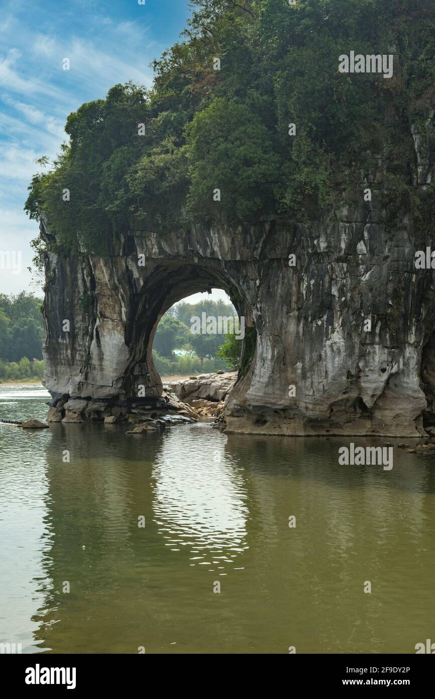 Elefantenrüsselhügel, Guilin, Guangxi, China Stockfoto