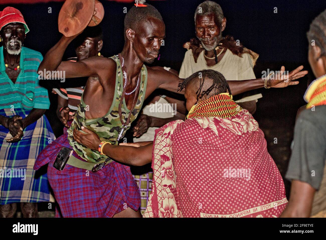 Die Turkana sind ein nilotisches Volk, das im Turkana County im Nordwesten Kenias beheimatet ist, einer semiarden Klimaregion, die im Osten an den Lake Turkana, Pokot, grenzt Stockfoto