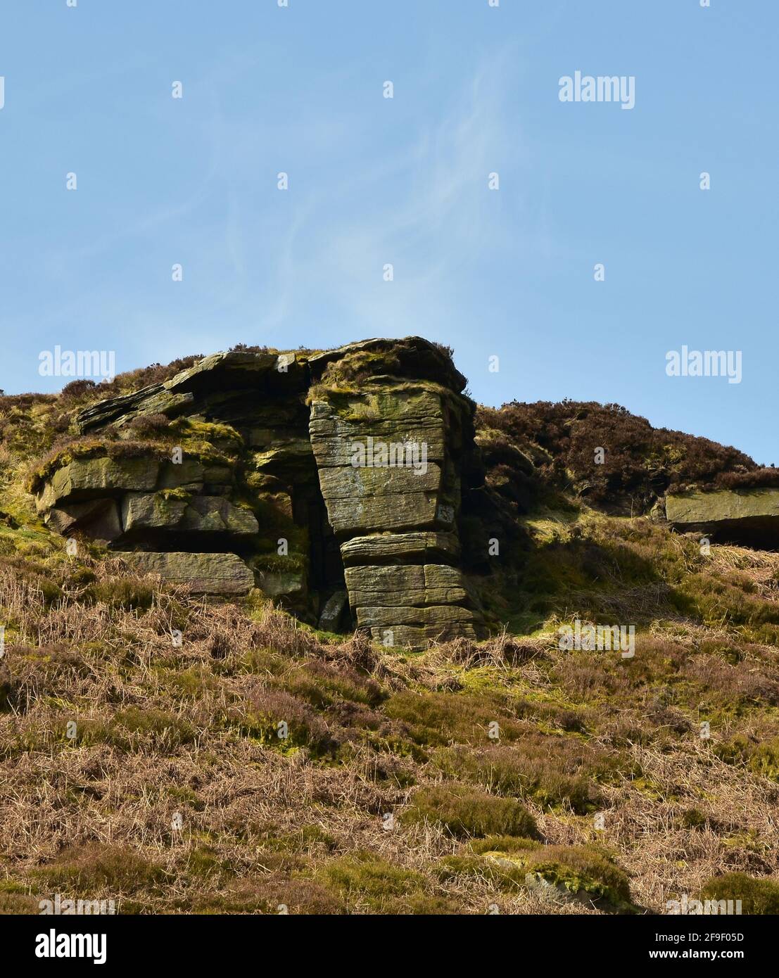 Ponden Kirk, die Inspiration für Penistone Crags in Wuthering Heights von Emily Bronte Stockfoto
