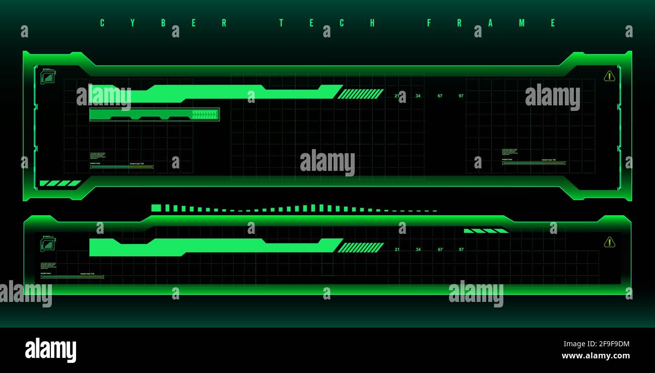 Futuristischer HUD-Set-Rahmen. Futuristischer virtueller Rahmen. Cyber-Tech-Rahmen. Stock Vektor