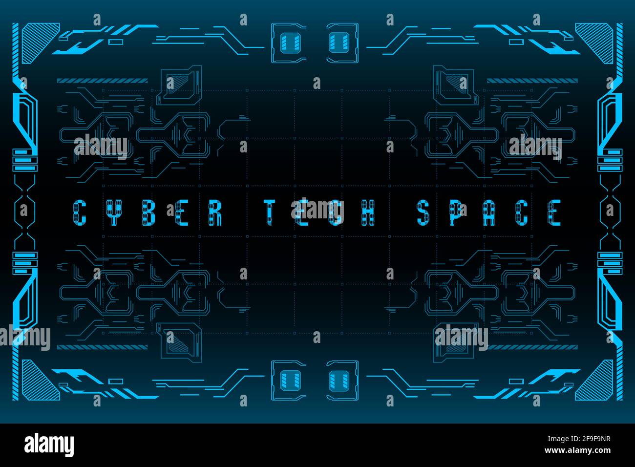 HUD Cyber Tech Space. HUD-Hintergrund Stock Vektor