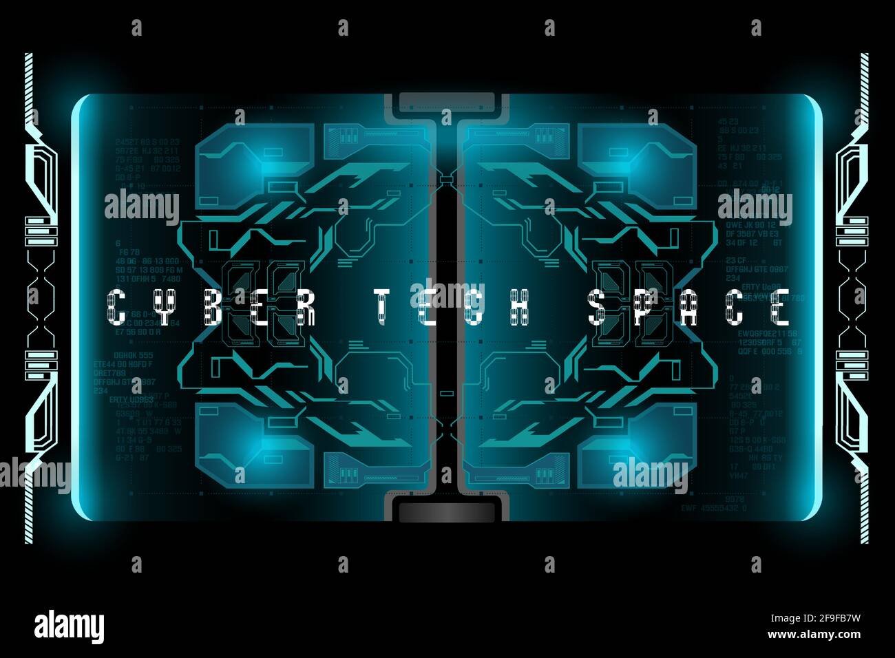 HUD Cyber Tech Space. HUD-Hintergrund Stock Vektor