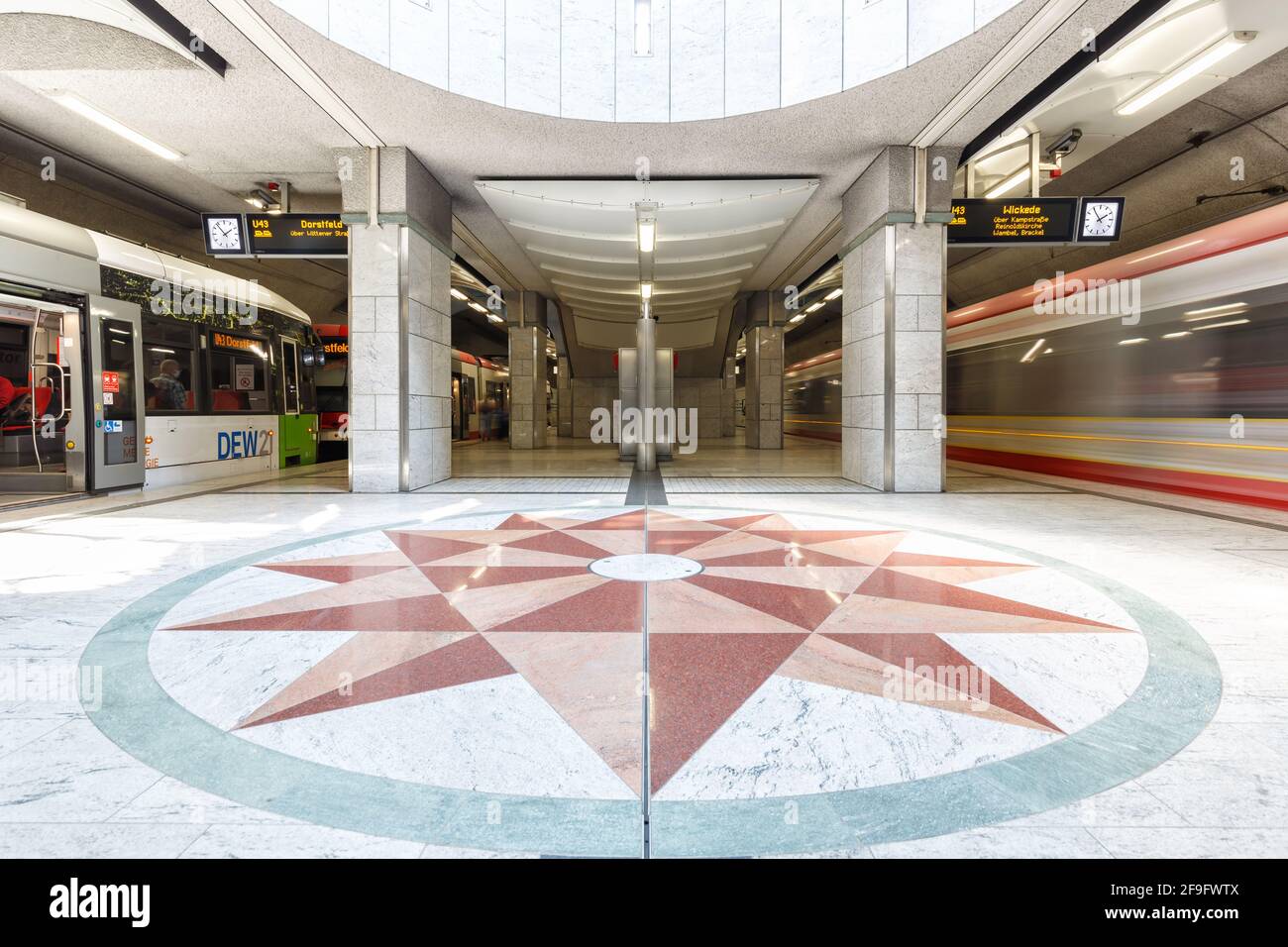Dortmund, 10. August 2020: U-Bahn-Station Westfalenhallen in Dortmund. Stockfoto