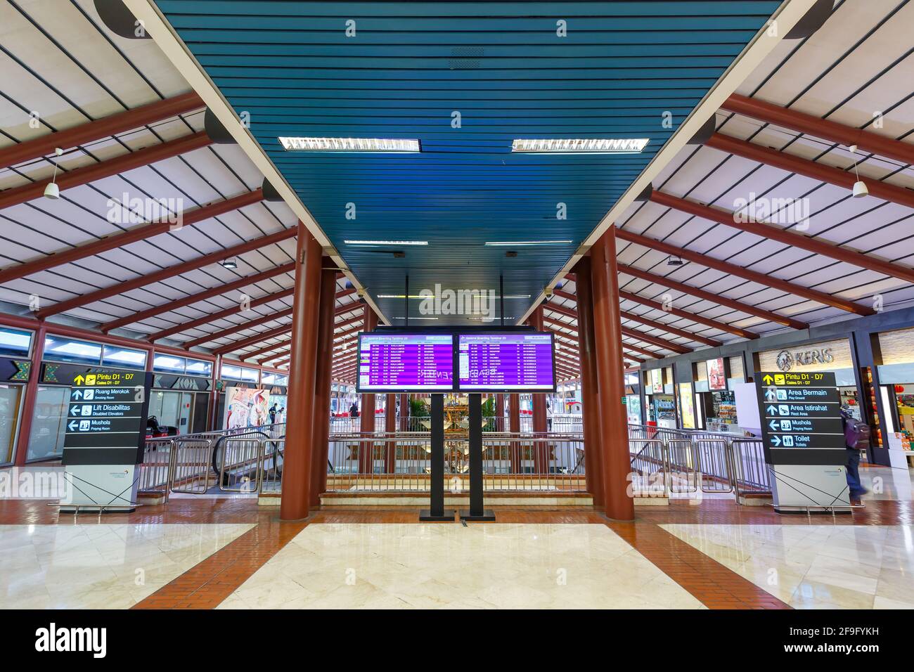 Jakarta, Indonesien - 28. Januar 2018: Terminal 2 am Flughafen Jakarta Soekarno-Hatta (CGK) in Indonesien. Stockfoto