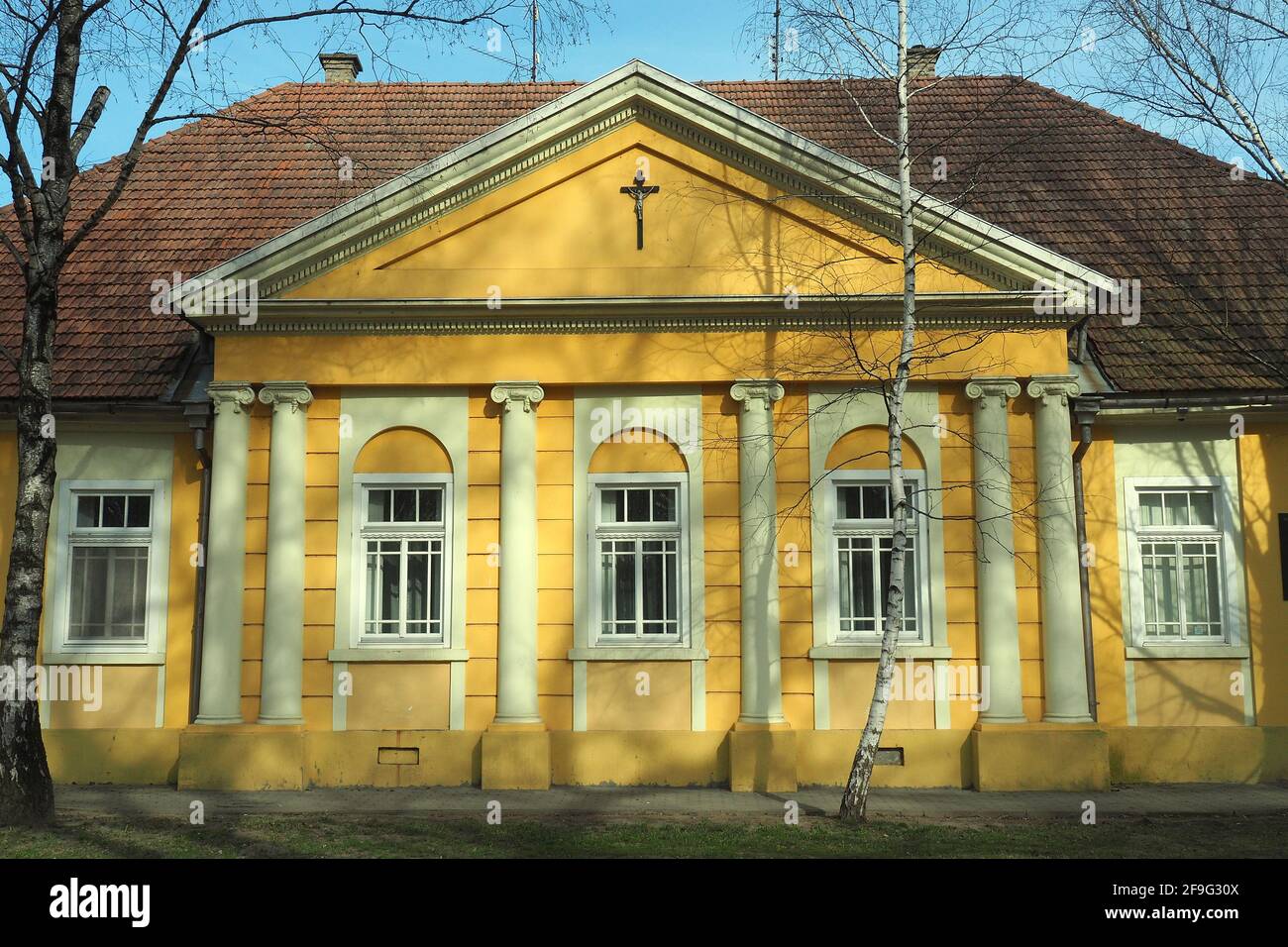 Römisch-katholische Pfarrei, Bácsalmás, Kreis Bács-Kiskun, Ungarn, Magyarország, Europa Stockfoto