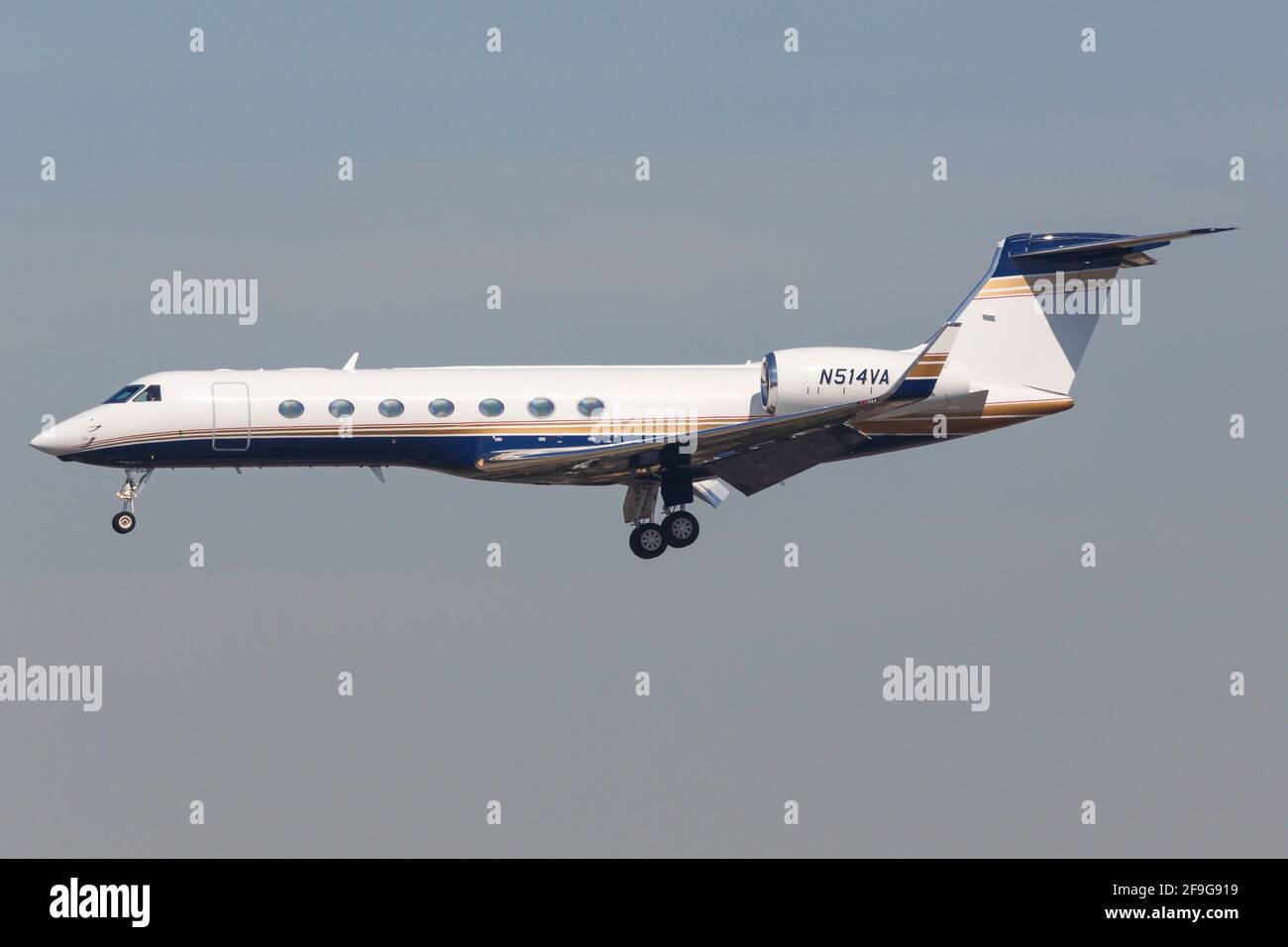 Los Angeles, USA - 22. Februar 2016: Privater Gulfstream G550 am Flughafen Los Angeles (LAX) in den USA. Stockfoto