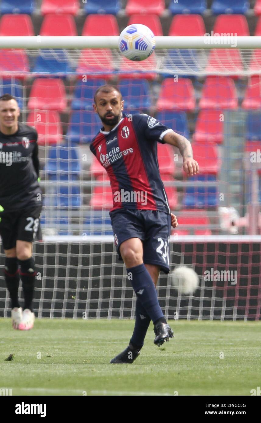 Bolognas Danilo Larangeira während des italienischen Fußballmatches der Serie A des FC Bologna Spezia im Renato Dall'Ara-Stadion in Bologna, Italien, 18. April 2021. Ph. Michele Nucci/LM Stockfoto