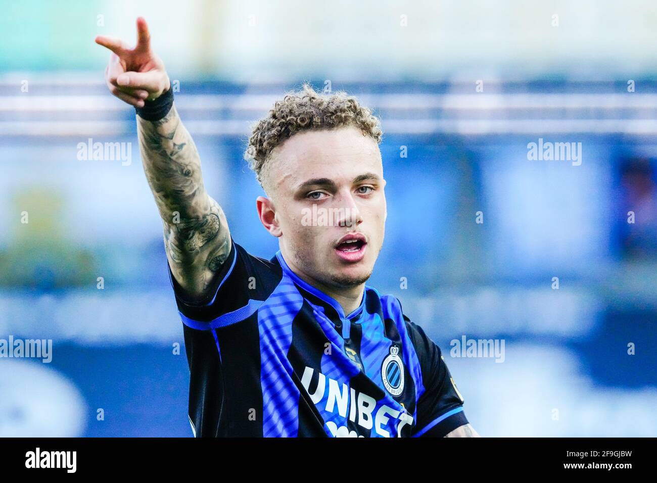 Brugge Belgien 18 April Noa Lang Vom Club Brugge Wahrend Des Pro League Spiels Zwischen Club Brugge Und Excelsior Mouscron Im Jan Breydel Stadion Auf Einem Stockfotografie Alamy