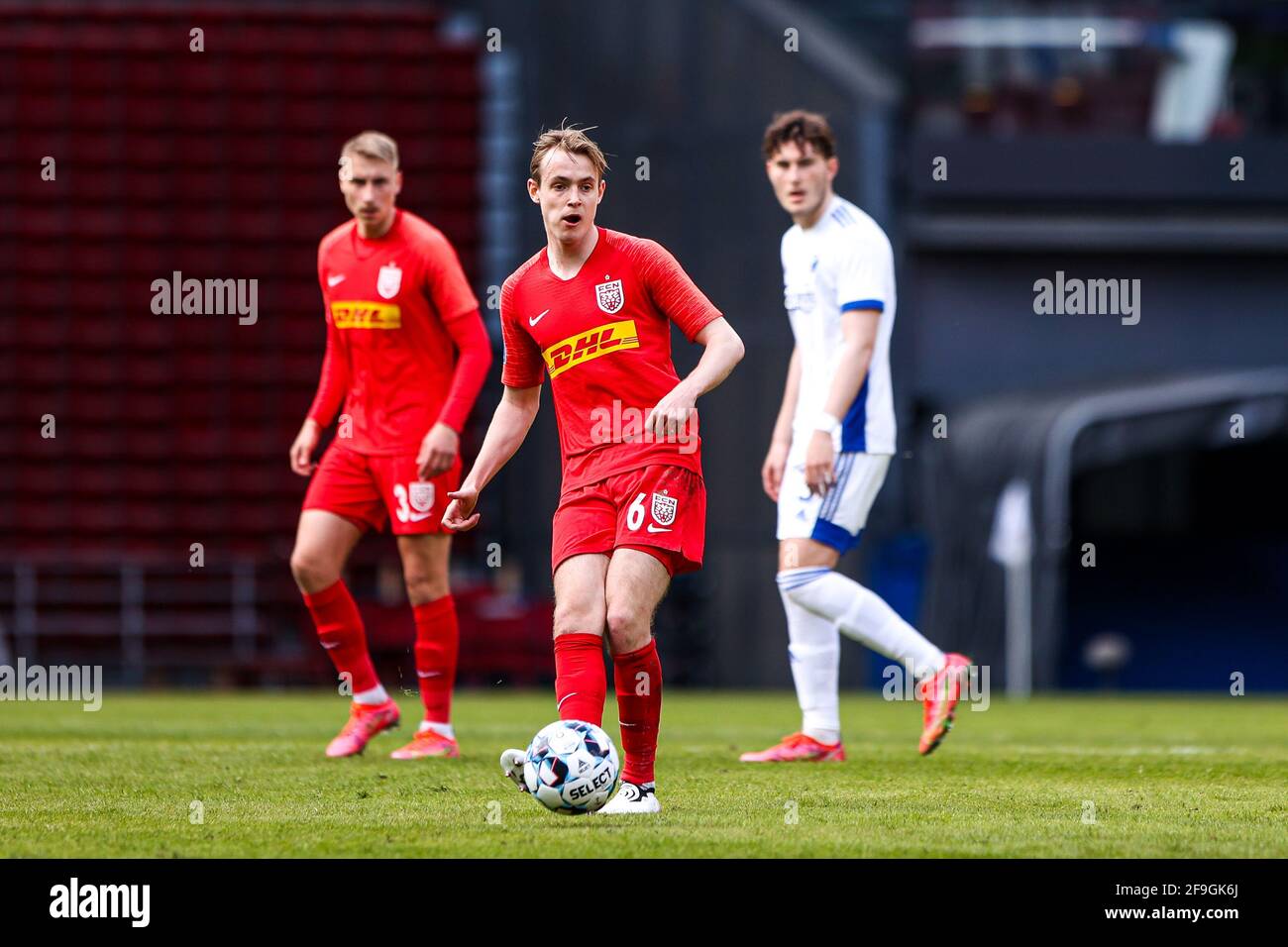 Kopenhagen, Dänemark. April 2021. Jacob Steen Christensen (6) vom FC Nordsjaelland beim 3F Superliga-Spiel zwischen dem FC Kopenhagen und dem FC Nordsjaelland in Parken in Kopenhagen. (Foto: Gonzales Photo/Alamy Live News Stockfoto