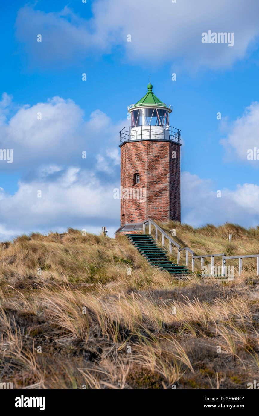 Kreuzlicht, Leuchtturm, Kampen, Sylt, Nordfriesische Insel, Nordsee, Nordfriesland, Schleswig-Holstein, Deutschland Stockfoto