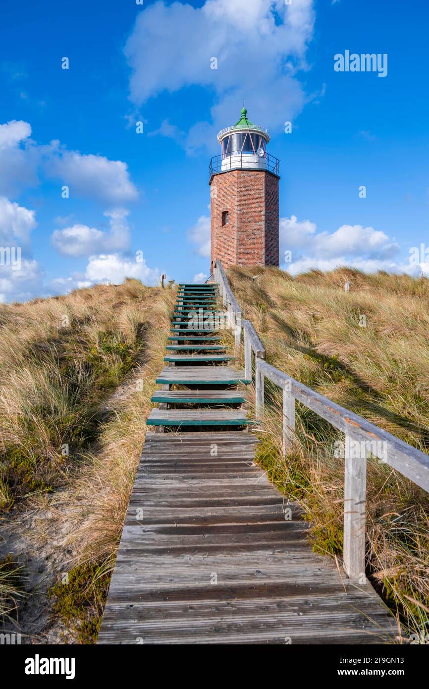 Kreuzlicht, Leuchtturm, Kampen, Sylt, Nordfriesische Insel, Nordsee, Nordfriesland, Schleswig-Holstein, Deutschland Stockfoto