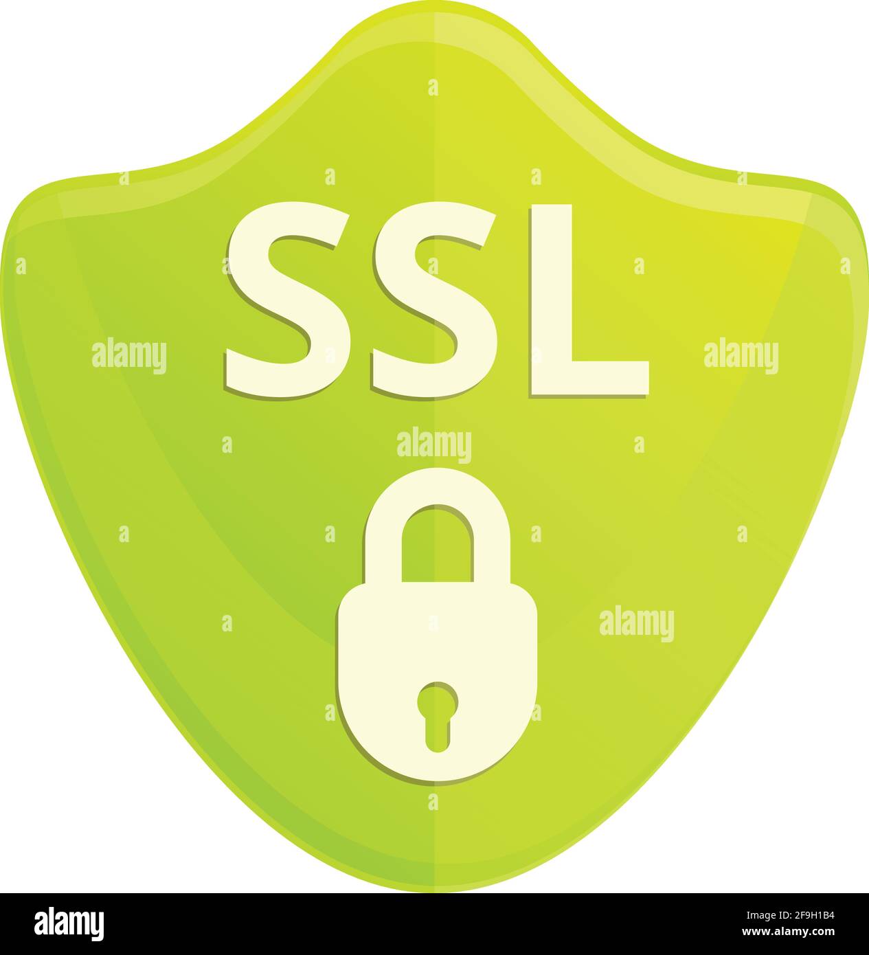 HTTPS-ssl-Zertifikatsymbol. Cartoon von HTTPS ssl-Zertifikat Vektor-Symbol für Web-Design isoliert auf weißem Hintergrund Stock Vektor