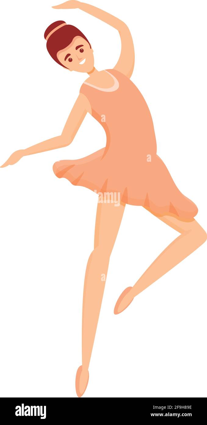 Ballerina-Ikone der Schönheit. Cartoon von Schönheit Ballerina Vektor-Symbol für Web-Design isoliert auf weißem Hintergrund Stock Vektor