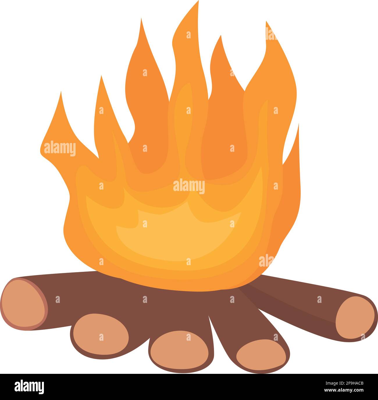Großes Lagerfeuer-Symbol. Cartoon von Big Lagerfeuer Vektor-Symbol für Web-Design isoliert auf weißem Hintergrund Stock Vektor Großes Lagerfeuer-Symbol. Cartoon von Big Lagerfeuer Vektor-Symbol für Web-Design isoliert auf weißem Hintergrund Stock Vektor