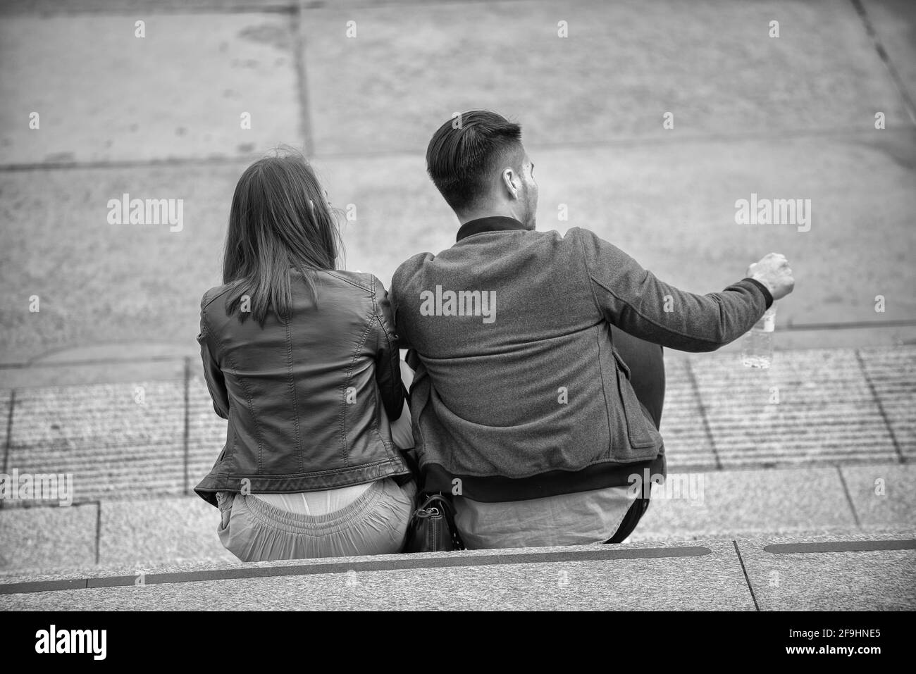 Das Straßenleben der Menschen in der Stadt, die täglich ein normales Leben führen. Stockfoto