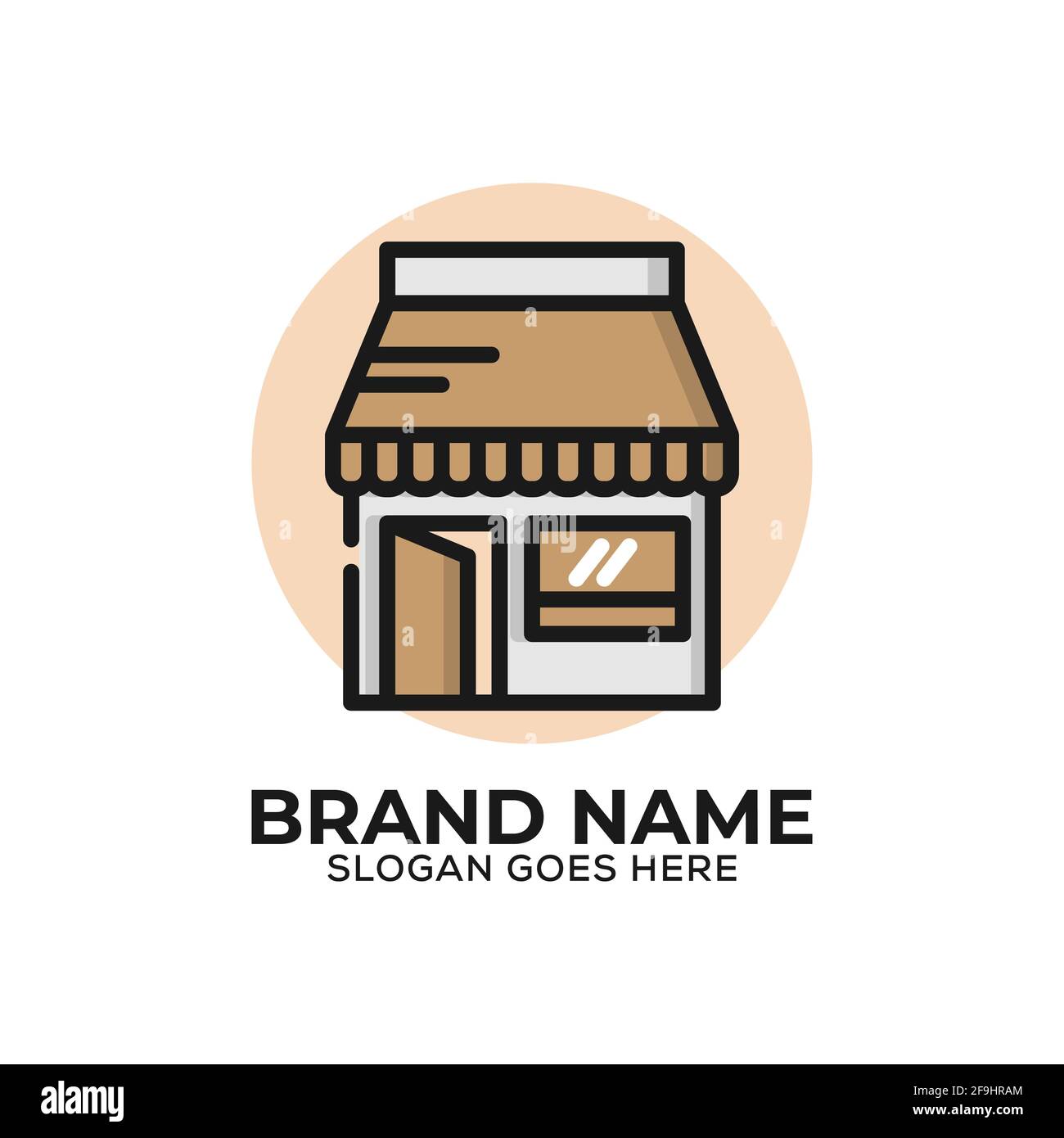 Coffee Shop Logo Vektor Illustration, flaches Design Kaffee Wrap Symbol Vorlage Stock Vektor