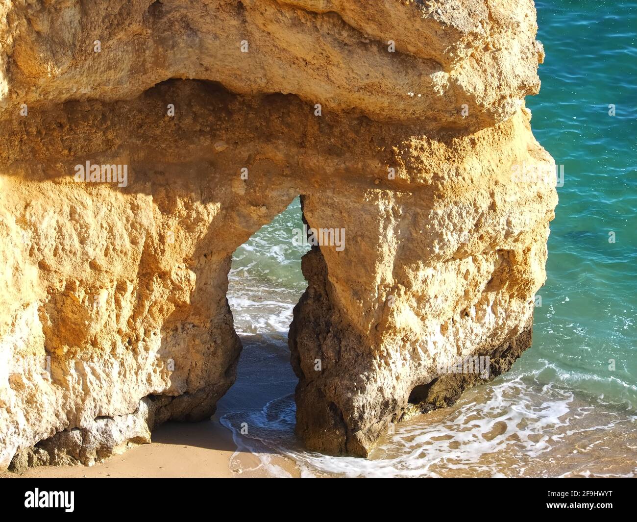 Die Schönheit Portugals - fantastischer paradiesischer Strand praia do Camilo in Lagos an der Algarve Stockfoto