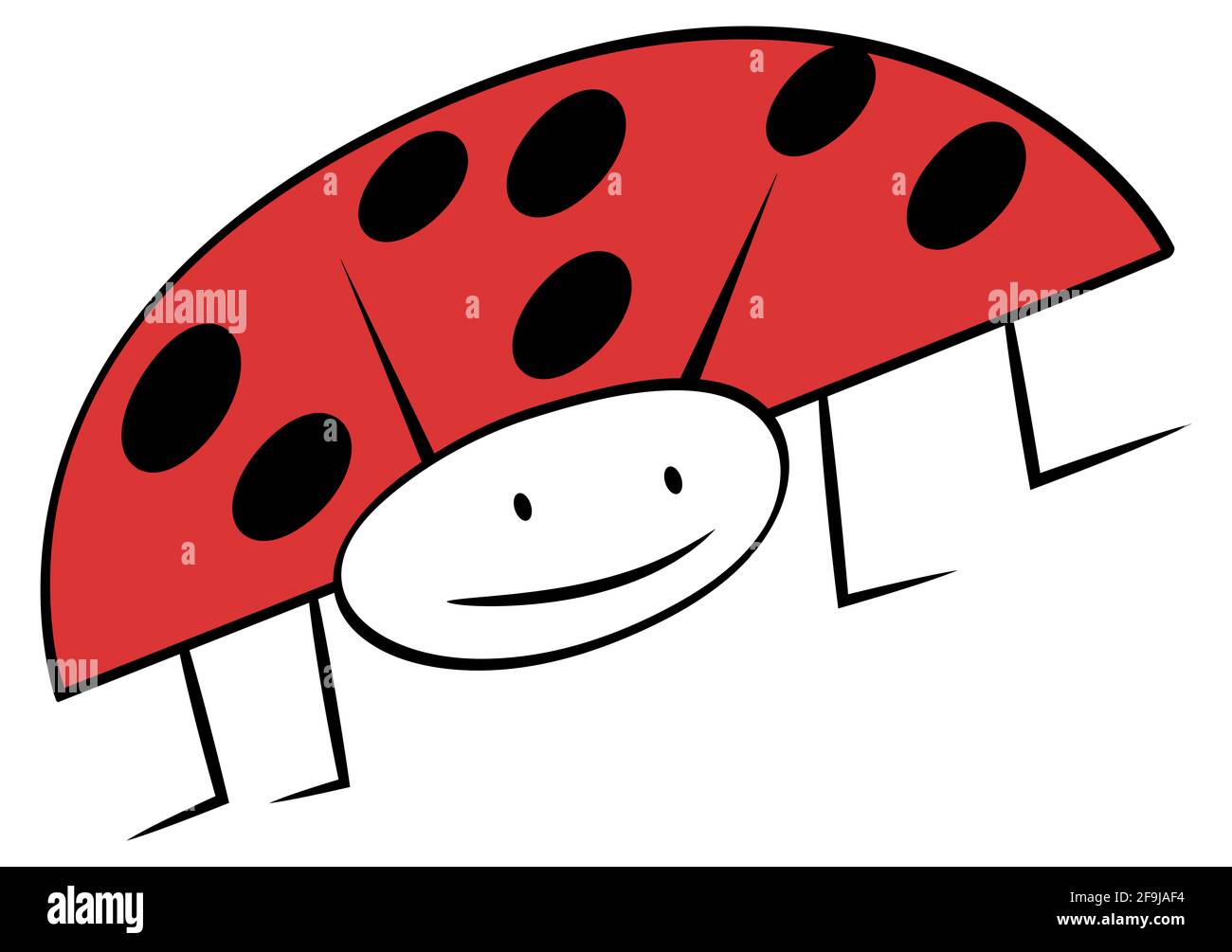 Cartoon-Illustration der Dame Bug Stockfoto
