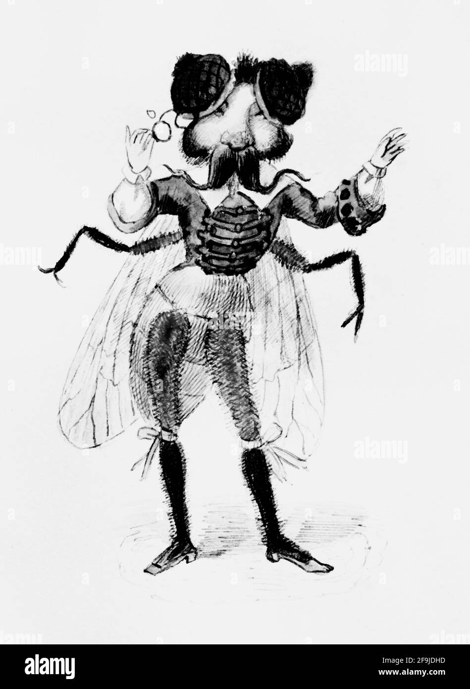 Mistick Krewe von Comus Charles Briton Kostümdesigns für die New Orleans Mardi Gras - Fliegen Stockfoto