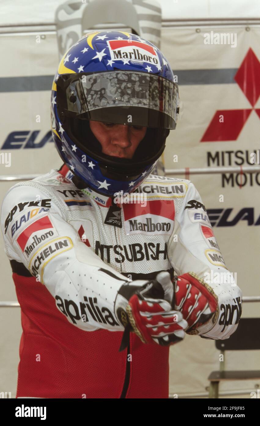 Sebastian Porto, (ARG), Aprilia 250, Madrid GP 1998, Jarama Stockfoto