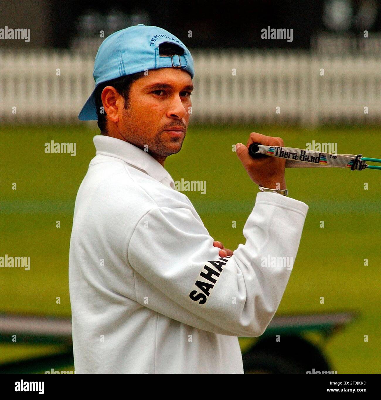 SACHIN TENDULKAR BEI LORDS 20/6/2002 BILD DAVID ASHDOWN.TENNIS Stockfoto