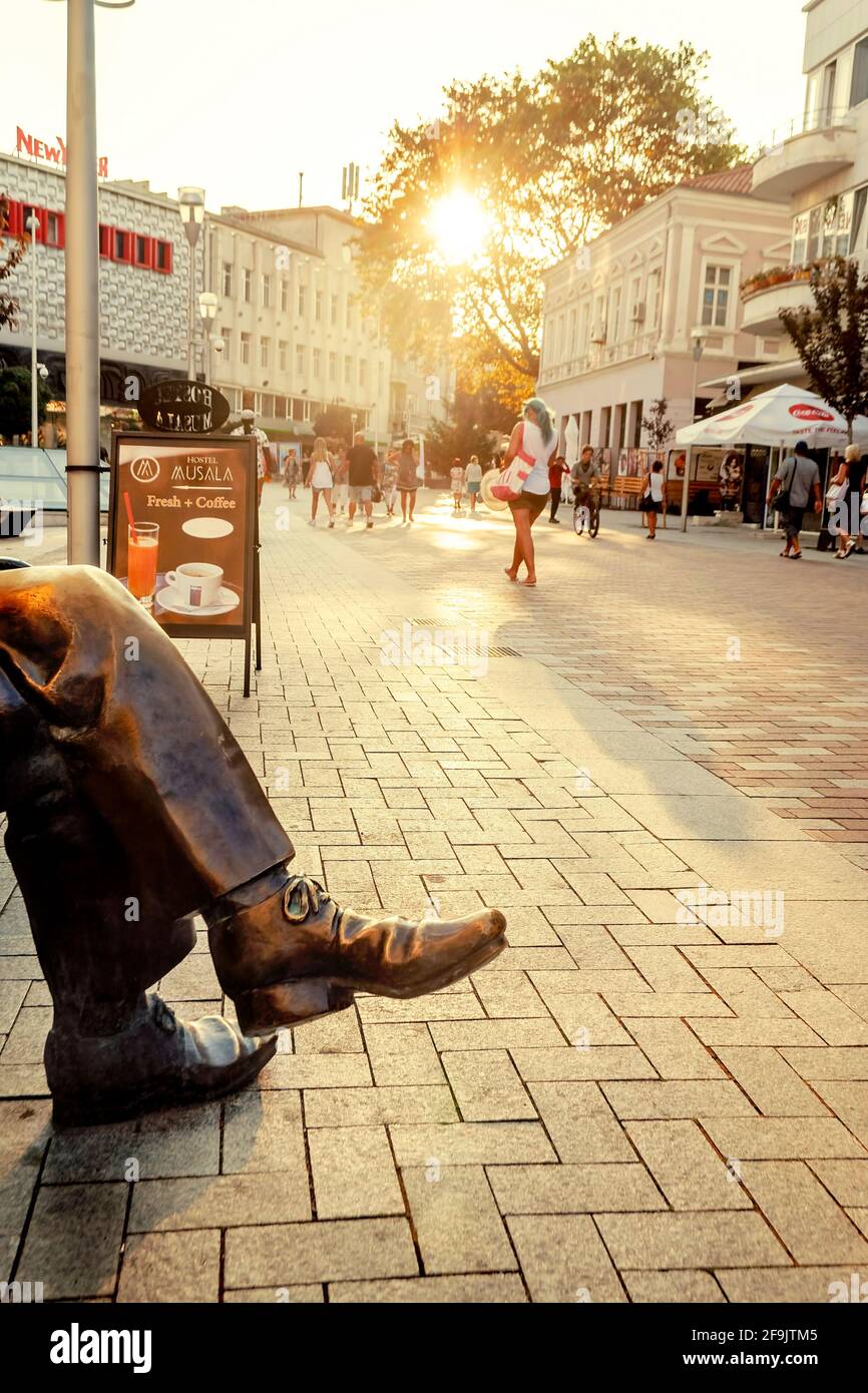 Handelsstraße von Varna, Bulgarien Stockfoto