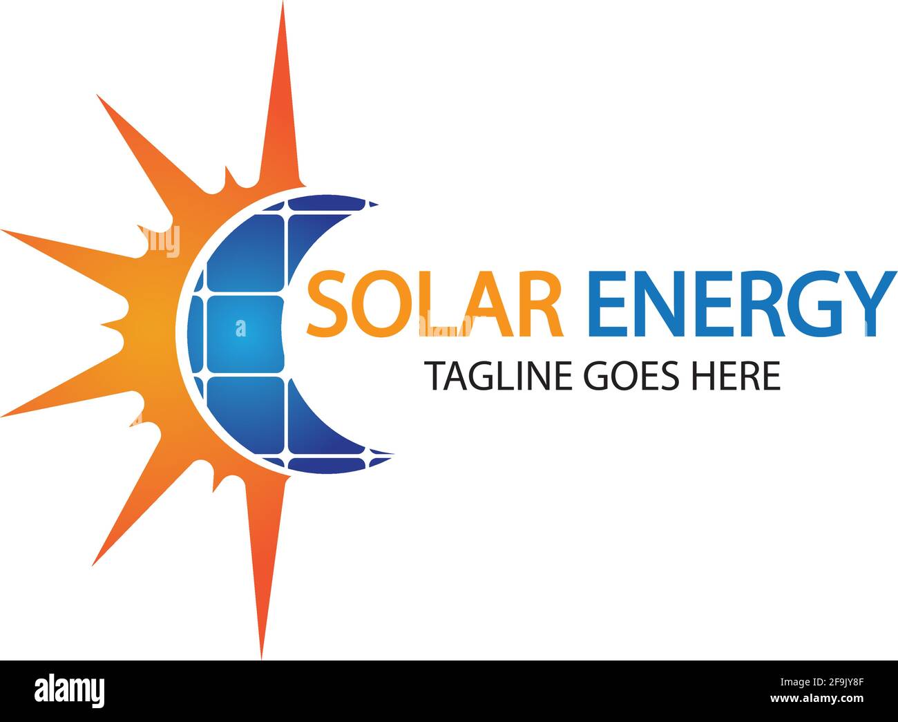 Sun Solar Energy Logo Design Vorlage. Solar Tech Logo Designs Stock Vektor