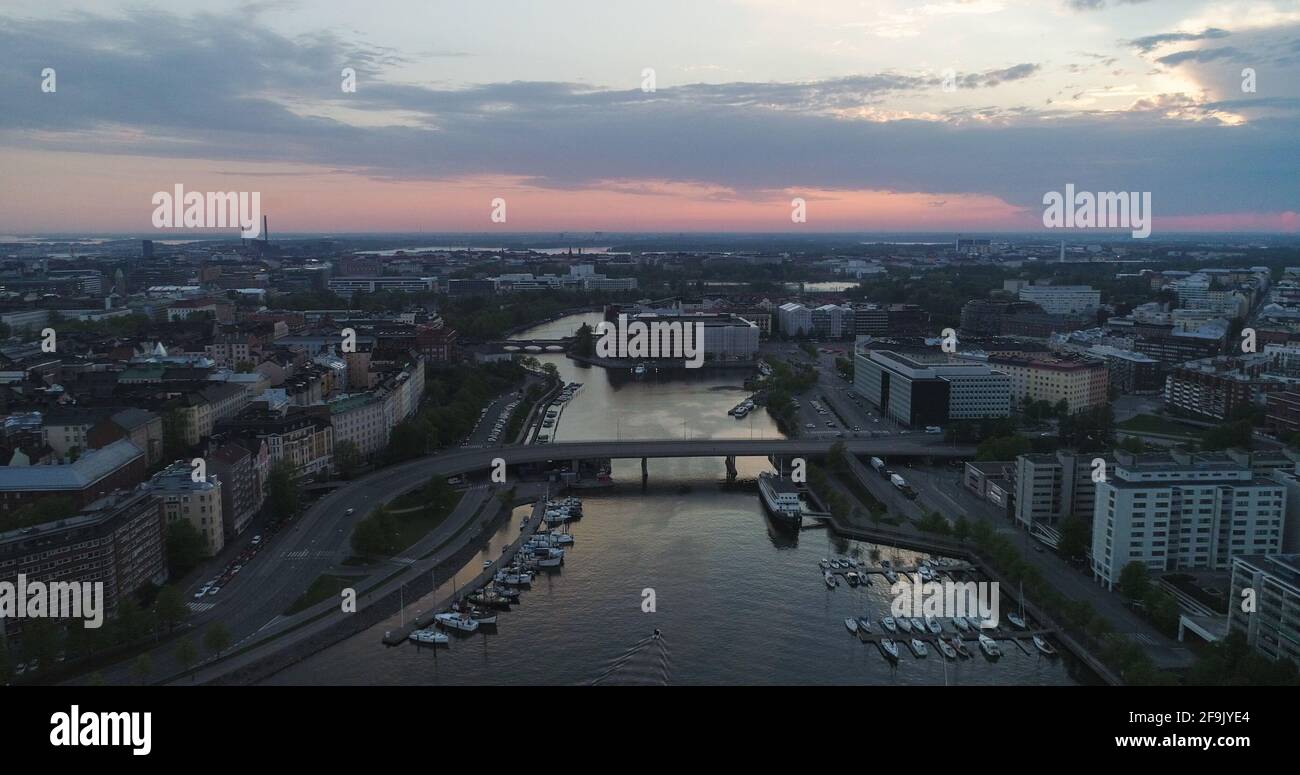 Helsinki sonnige Sommerdämmerung 01 Stockfoto