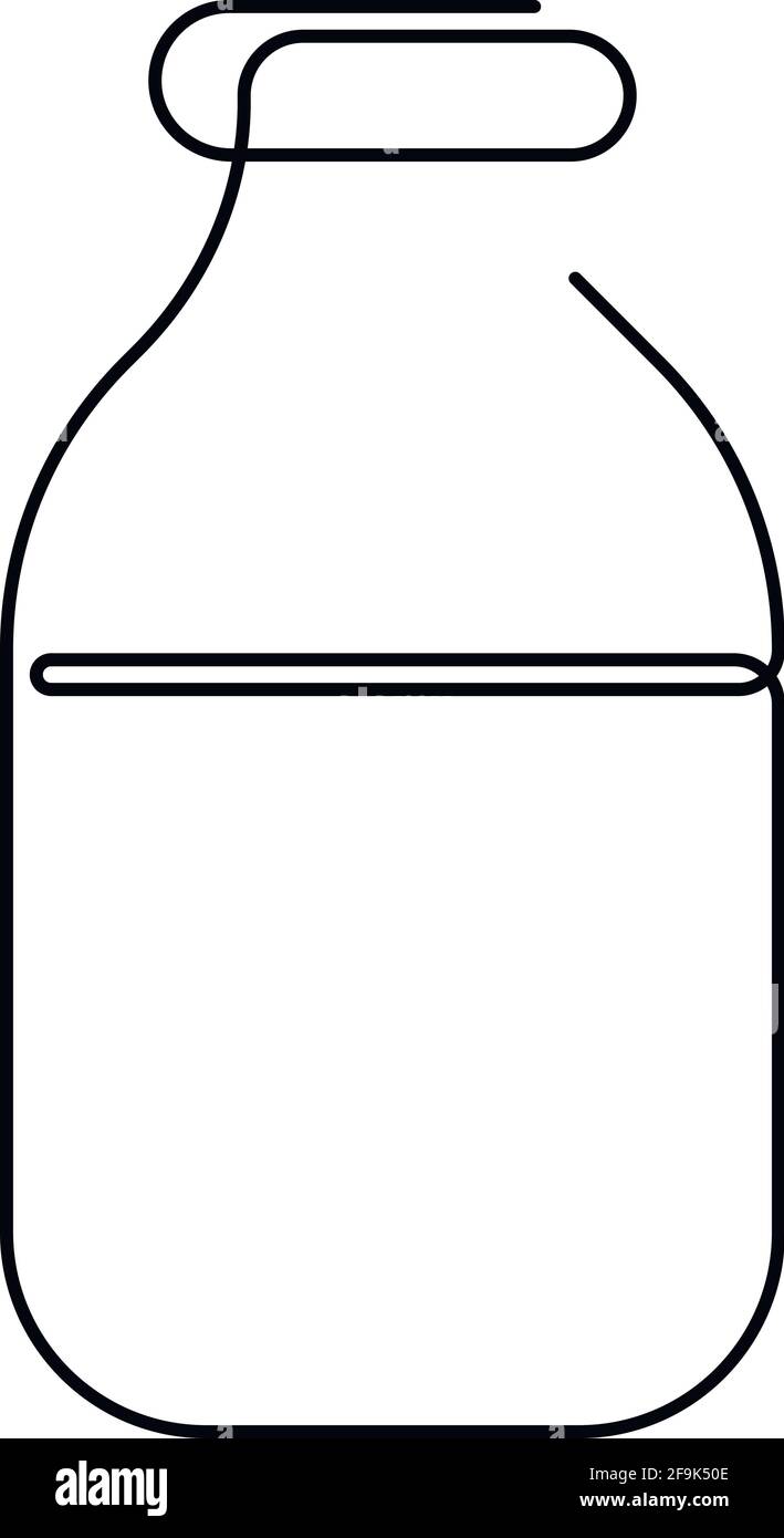 Kontinuierliche eine Linie Zeichnung der medizinischen Flasche oder Glas. Handgezeichnete Vektorgrafik für medizinische Geräte Stock Vektor