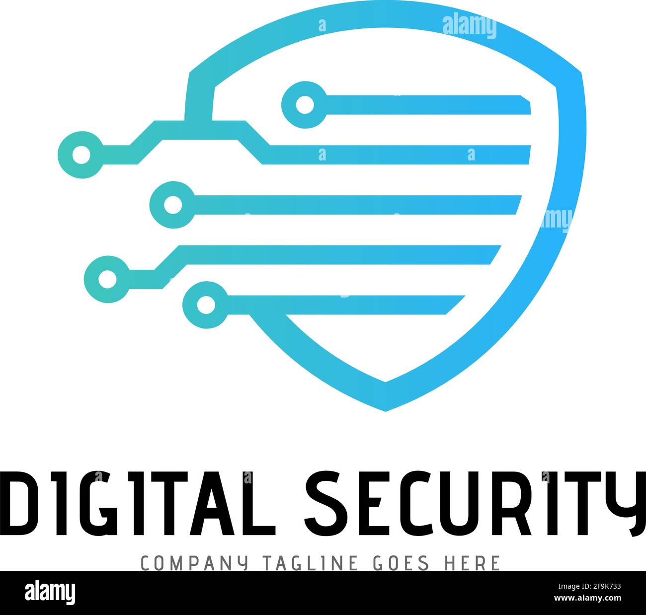 Logo Deisgn Vector Digital Security Stock Vektor