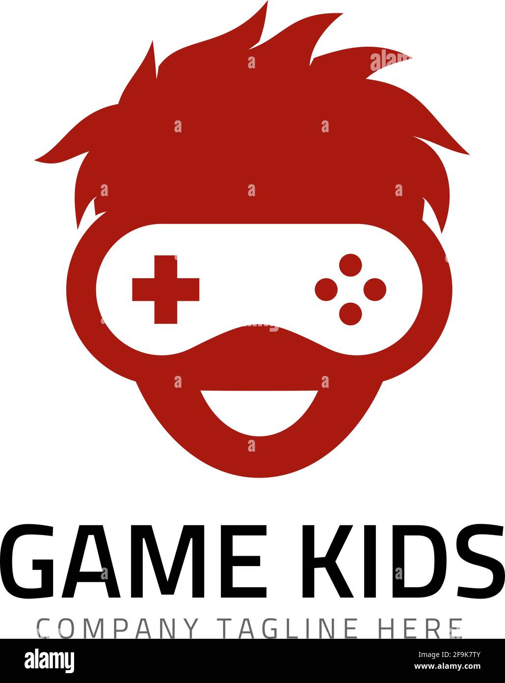 Logo Deisgn Vector Game Kinder Stock Vektor