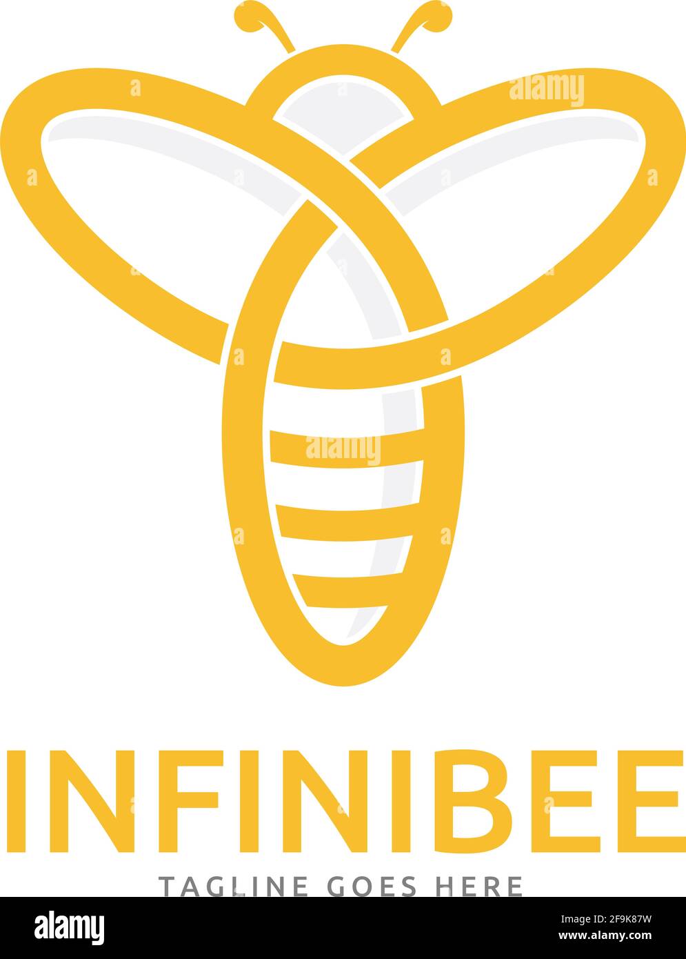 Logo Design Infinity Bee Stock Vektor
