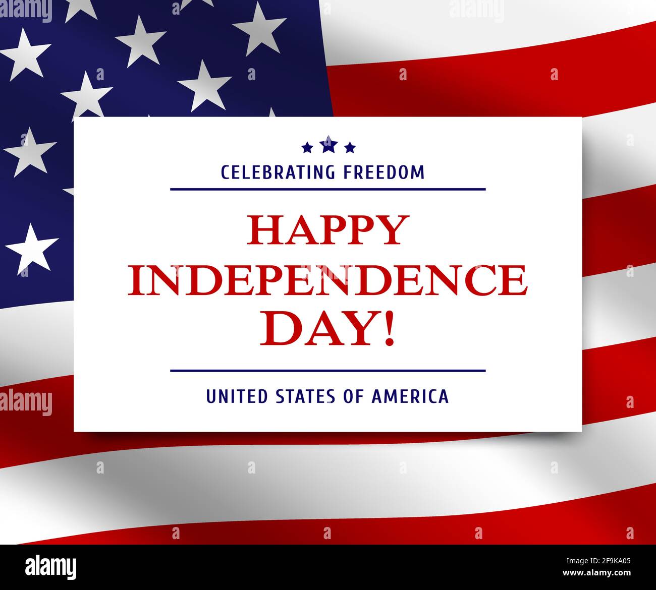 USA Independence Day amerikanische Flagge Vektor Hintergrund. Happy 4. Juli Feiertag Grußkarte, Vereinigte Staaten von Amerika patriotische Feiertagsfeier Stock Vektor