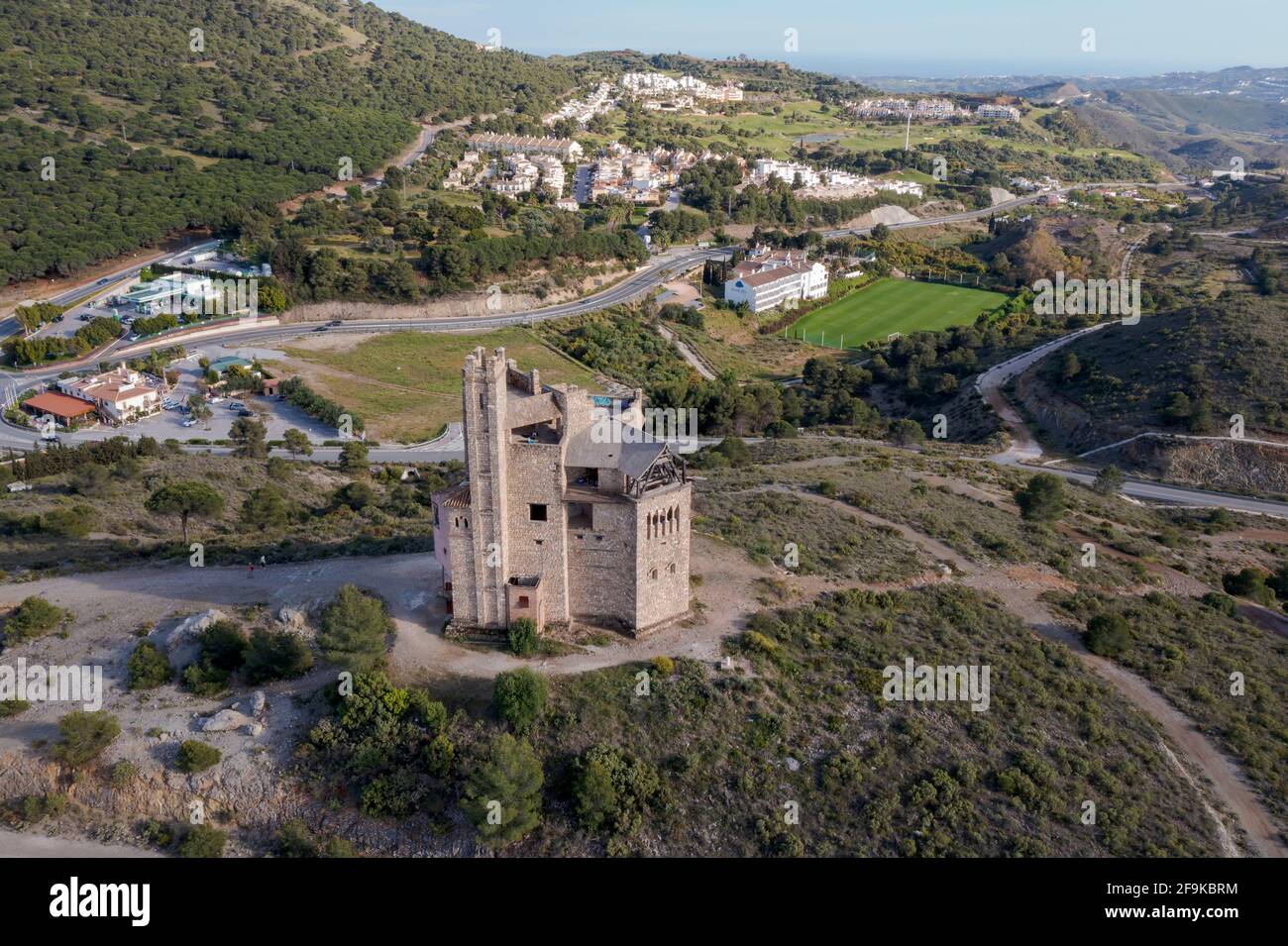 Burg La Mota in Alhaurin el Grande in der Provinz Malaga, Spanien. Stockfoto