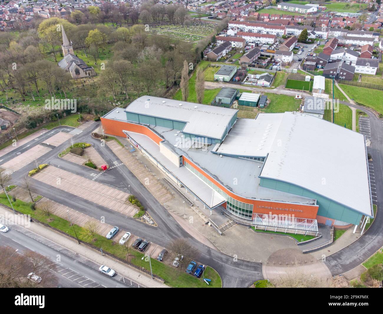 Lammas Freizeitzentrum und Schwimmbäder Sutton in Ashfield Mansfield Nottingham modernes Sportstudio und Schwimmbad Nottinghamshire Stockfoto