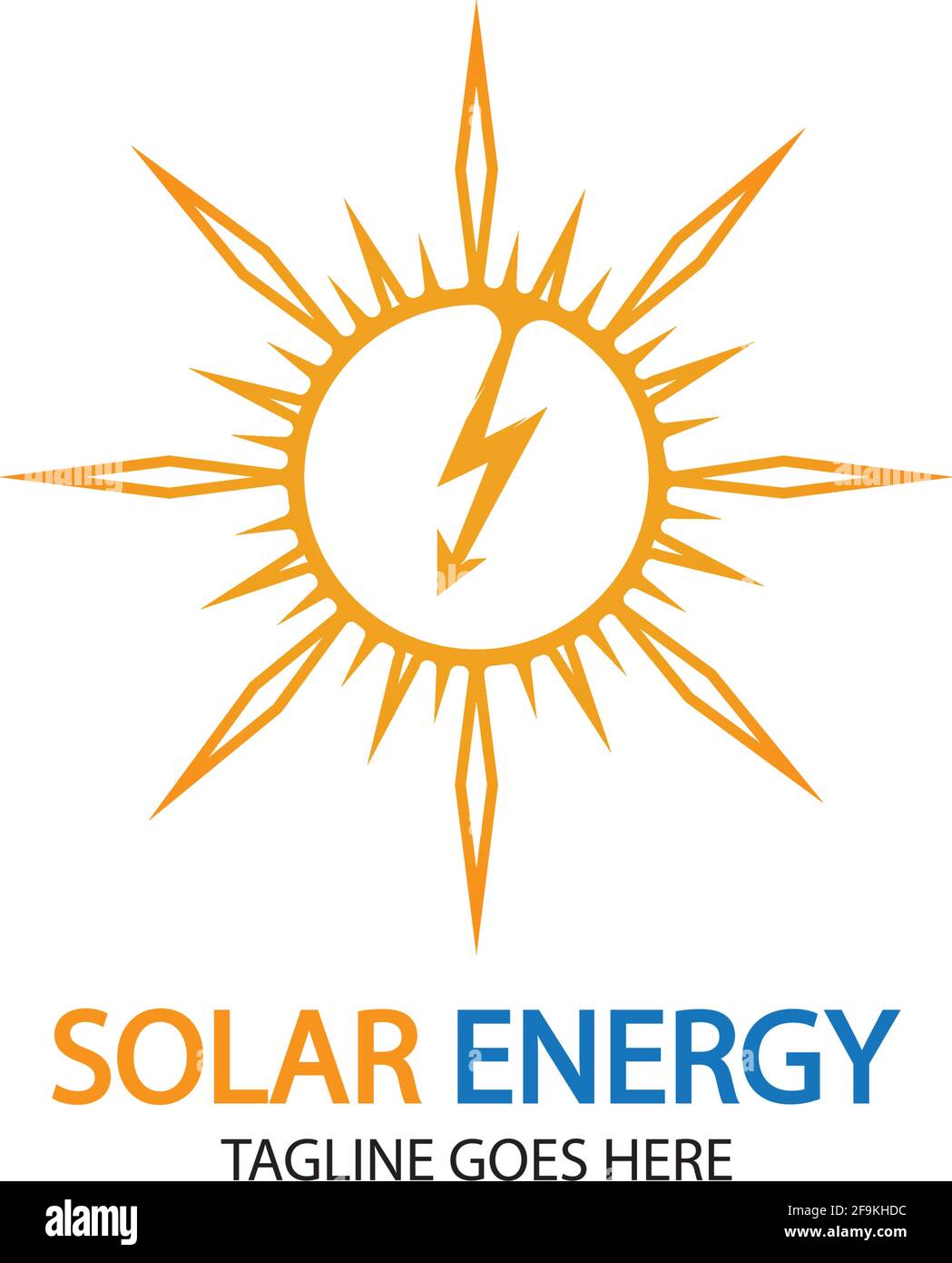 Sun Solar Energy Logo Design Vorlage. Solar Tech Logo Designs Stock Vektor