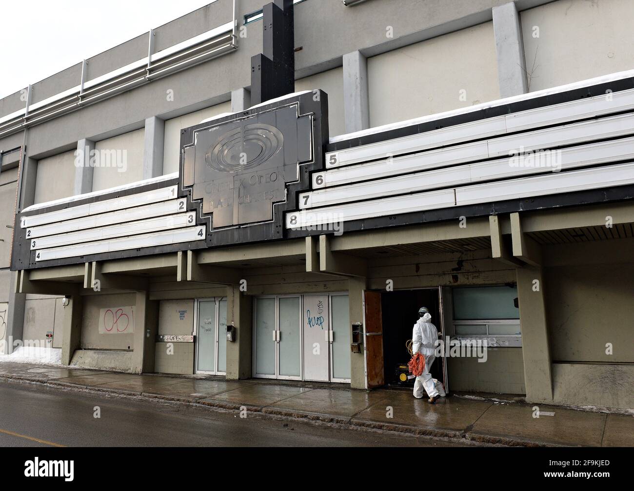 Schließung eines Kinos ( Odeon ) Stockfoto
