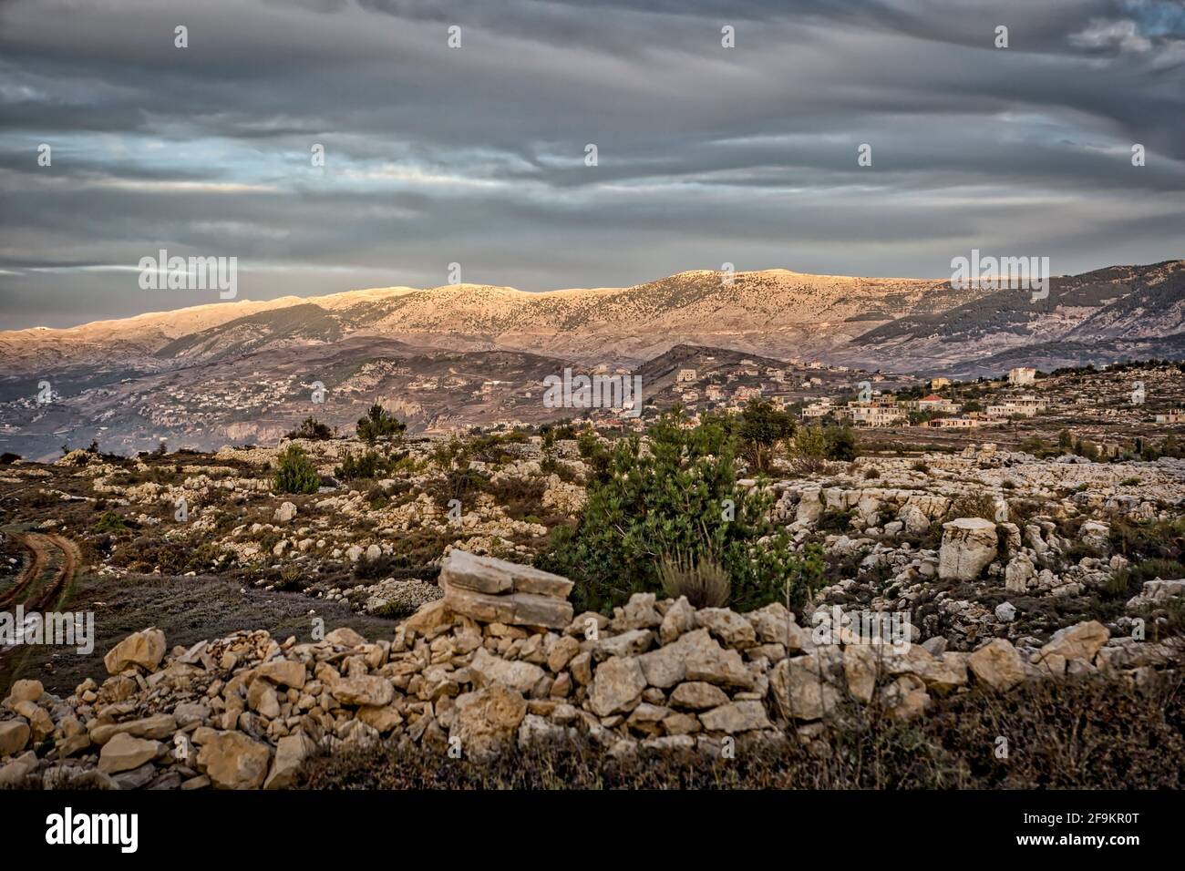 Libanon, Landschaft, Sonnenuntergang, Reisen Stockfoto