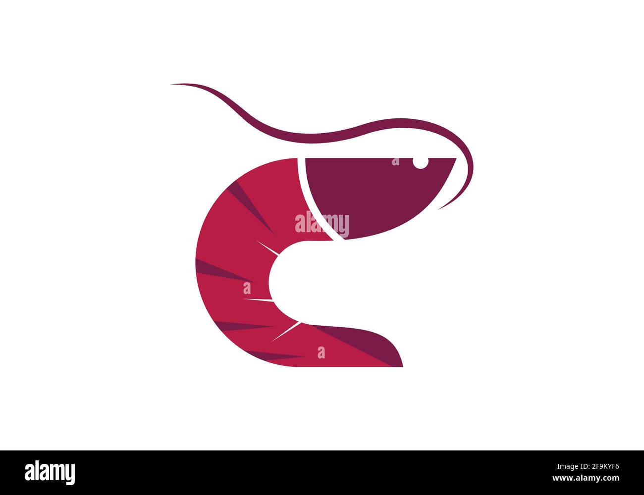 Garnelen Vektor Logo Symbol Design Illustration Vorlage Stock Vektor