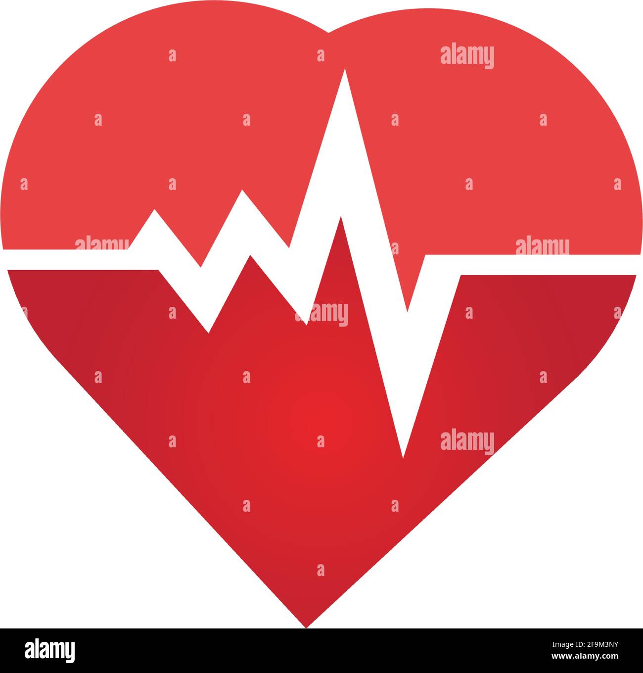 Herzfrequenzsymbol – Gesundheitsmonitor. Rote Herzfrequenz.Blutdruck-Vektor-Symbol, Herzjubeln Kardiogramm, gute Gesundheit Logo, gesunde Puls flach Symbol, m Stock Vektor