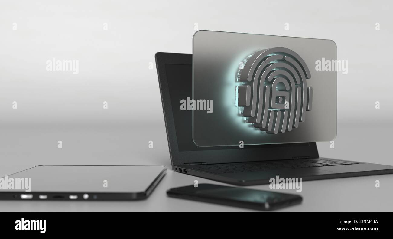 Cybersicherheit Internet-E-Mail-Netzwerke Phishing-Sicherheit, Verschlüsselte Passwortgeschützte Informationen Stockfoto