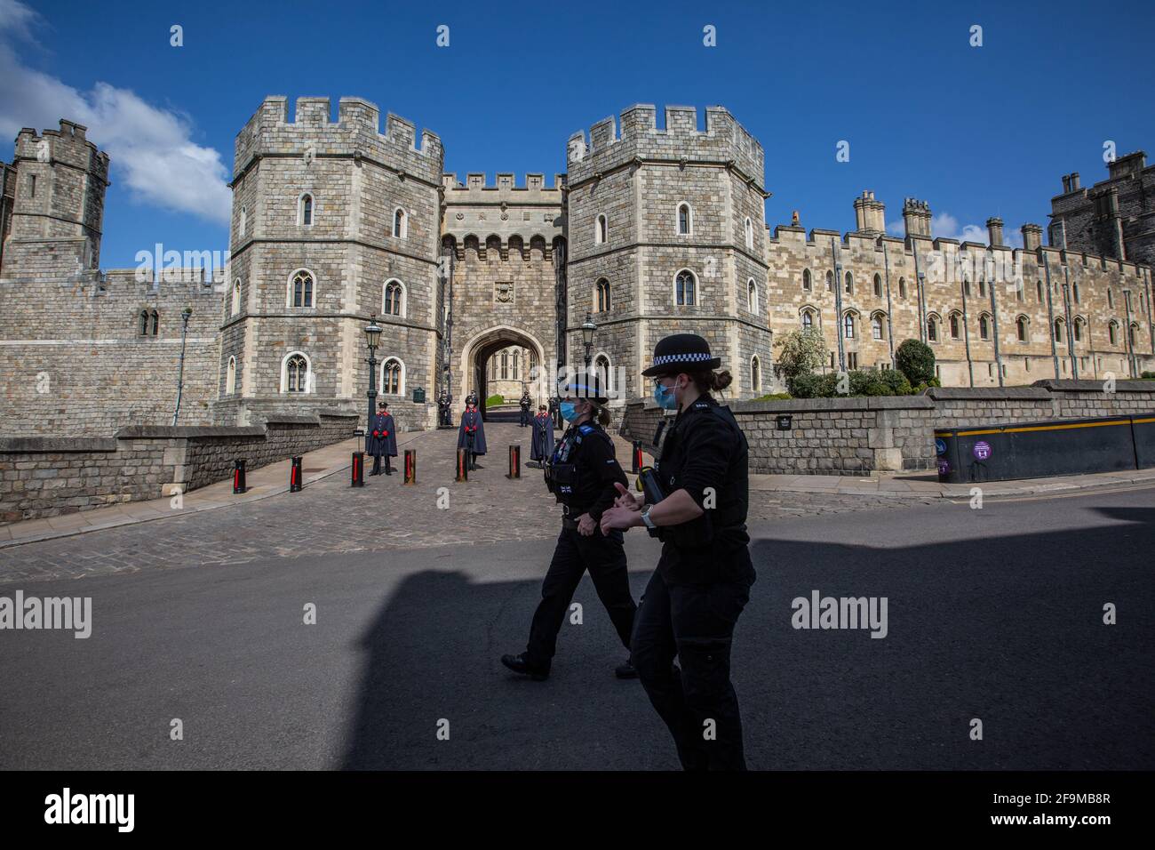 Königliche Beerdigung in Windsor: Der Bau des Grabstes von Duke of Edinburgh in Windsor, Berkshire, England, Vereinigtes Königreich Stockfoto