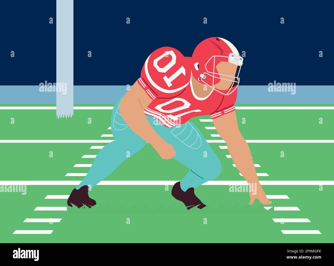 american Football Spieler tackling im Lager Stock Vektor