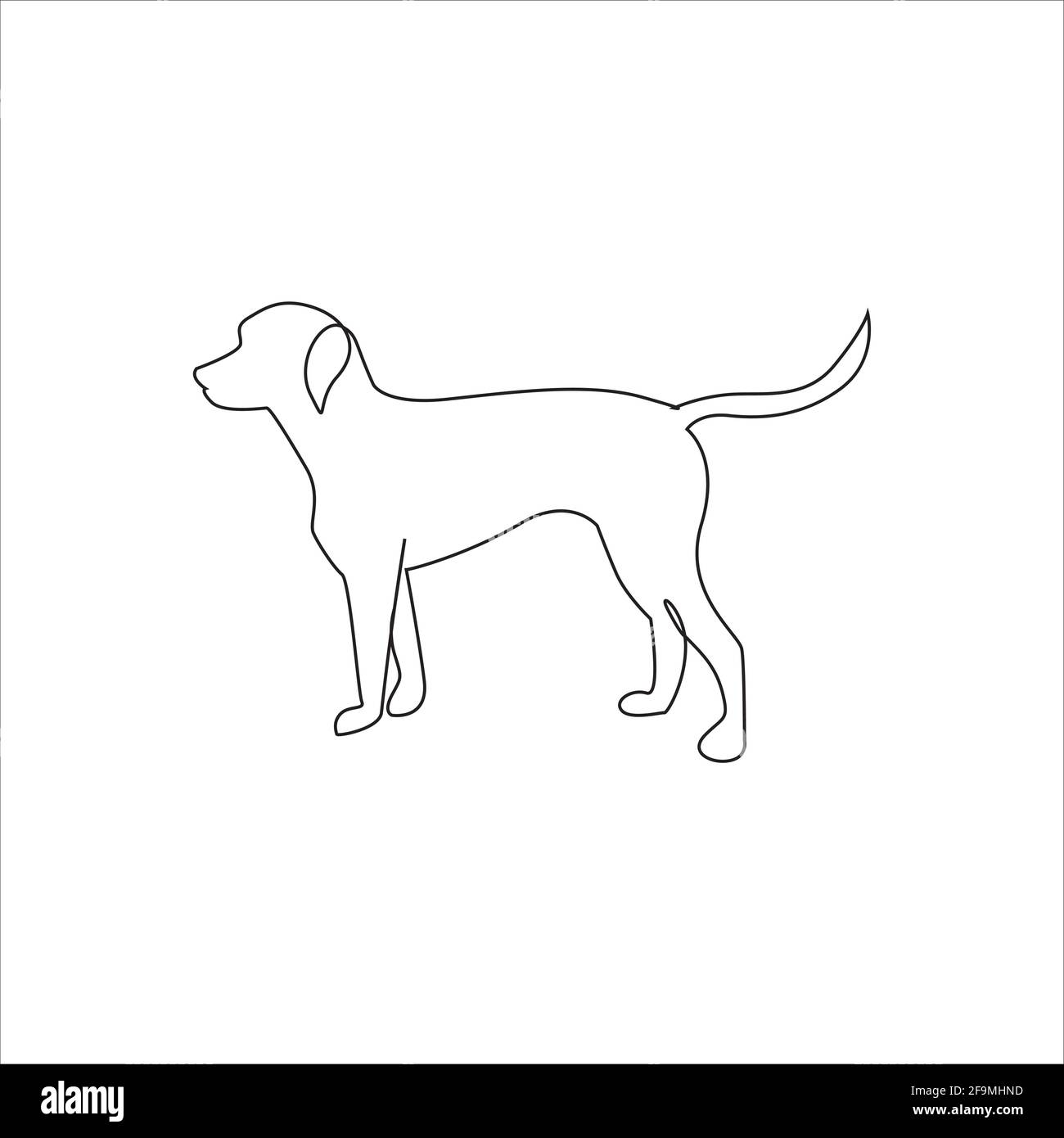 Kontinuierliche Strichzeichnung Hund Stockfotos und -bilder Kaufen - Alamy