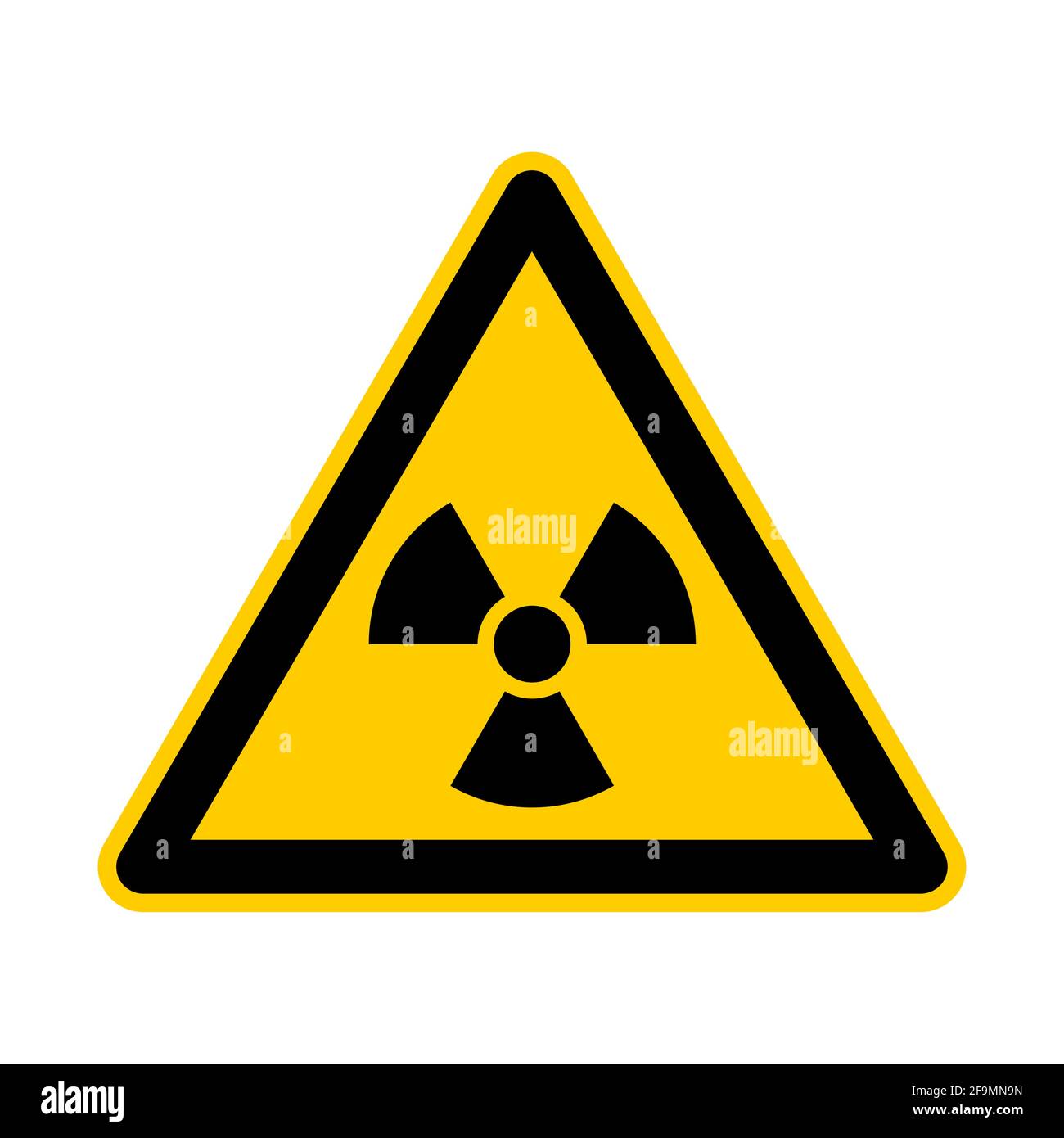 Nukleare Gefahr Ionisierende Strahlung Trefoil-Gefahrensymbol. Vektorbild. Stock Vektor